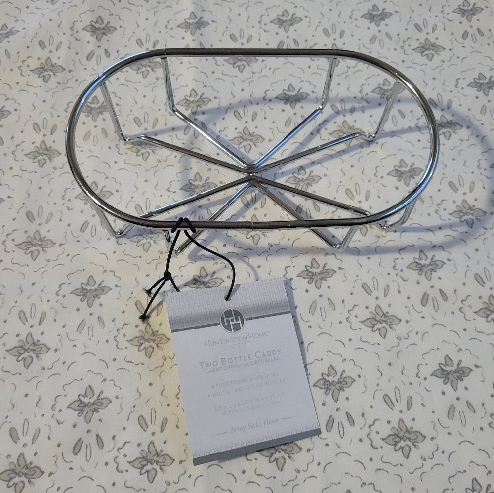Huntington Home 2 Bottle Metal Caddy